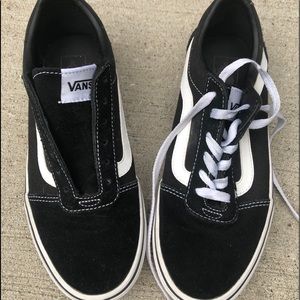 VANS black suede women’s 7 1/2